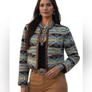 Pendleton Southwest Aztec Print Virgin Wool Jacket